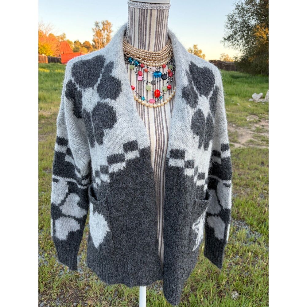 White Stuff Nordic Forest Wool Blend Cardigan Small